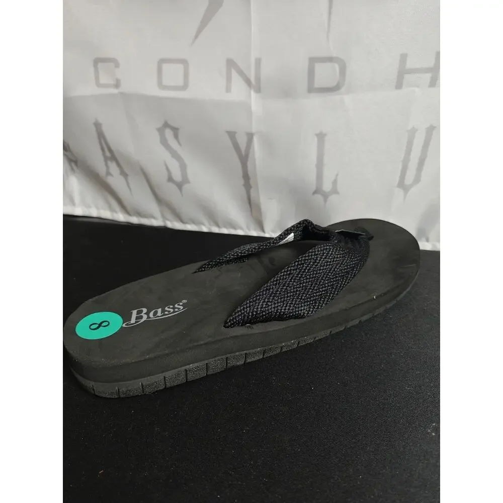 BASS Men's 8 / 41 Buxton Flip Flop Sandals Black New
